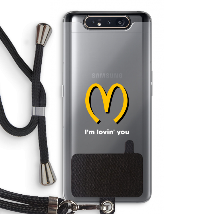I'm lovin' you: Samsung Galaxy A80 Transparant Hoesje met koord