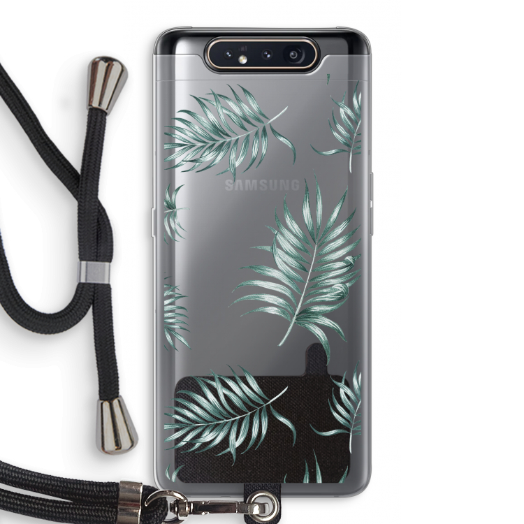 Simple leaves: Samsung Galaxy A80 Transparant Hoesje met koord