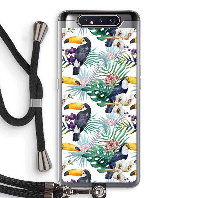 Tukans: Samsung Galaxy A80 Transparant Hoesje met koord
