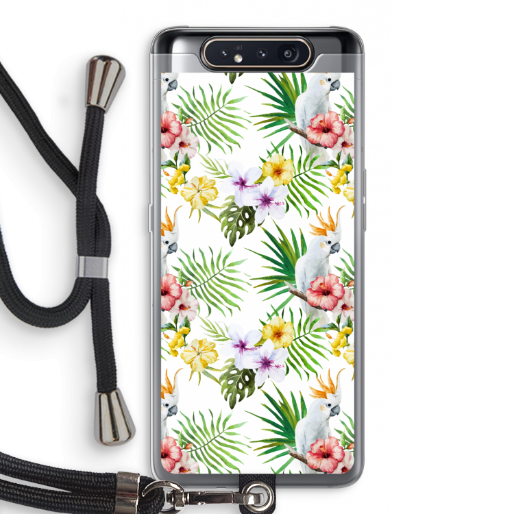 Gele kuif: Samsung Galaxy A80 Transparant Hoesje met koord