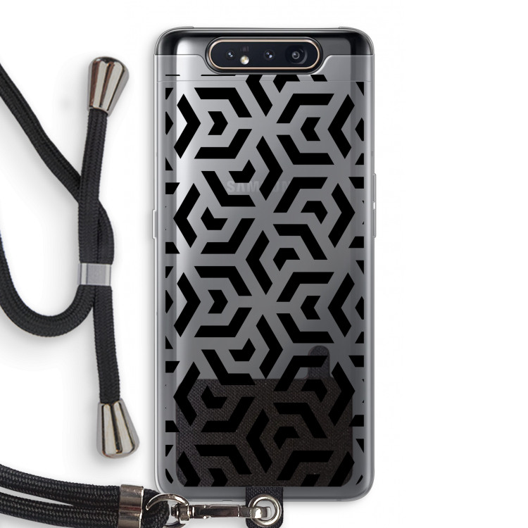 Crazy pattern: Samsung Galaxy A80 Transparant Hoesje met koord