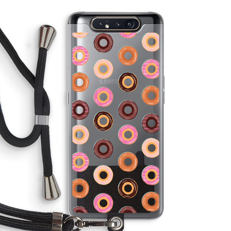 Donuts: Samsung Galaxy A80 Transparant Hoesje met koord