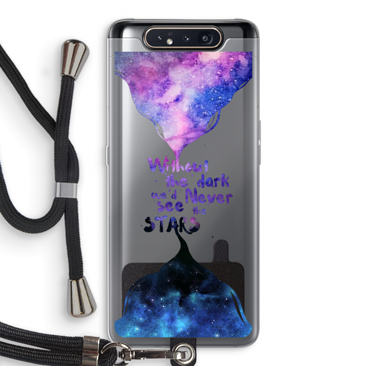 Stars quote: Samsung Galaxy A80 Transparant Hoesje met koord