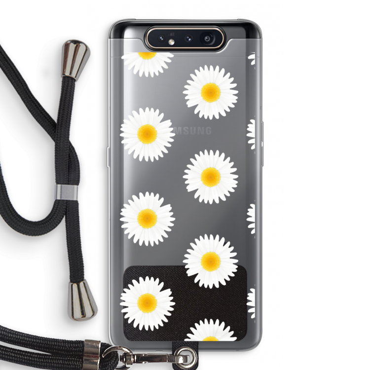 Margrietjes: Samsung Galaxy A80 Transparant Hoesje met koord