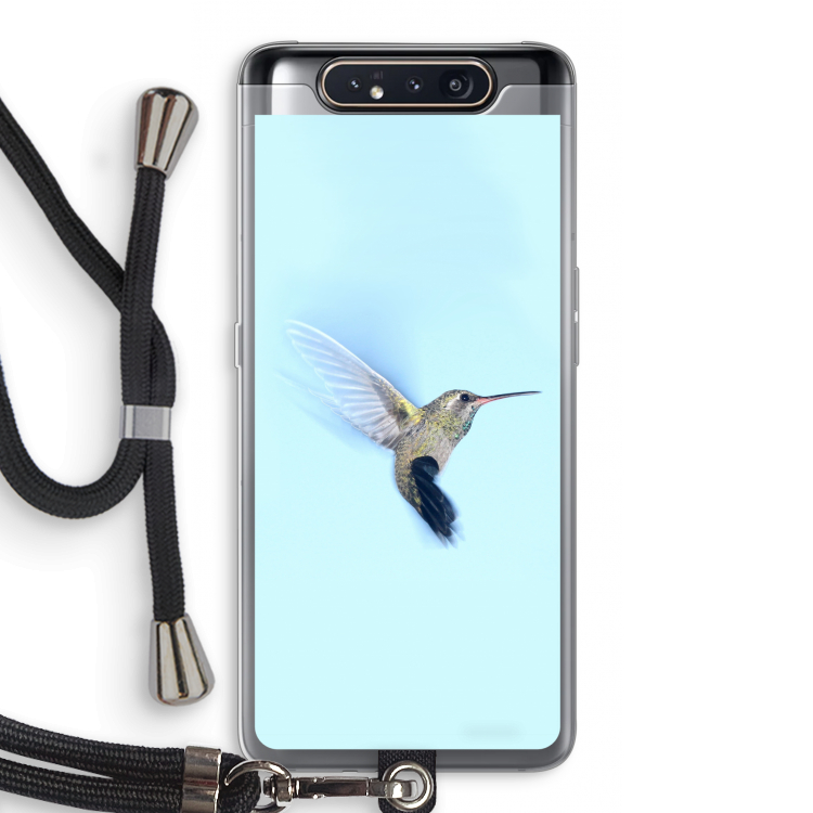Kolibri: Samsung Galaxy A80 Transparant Hoesje met koord