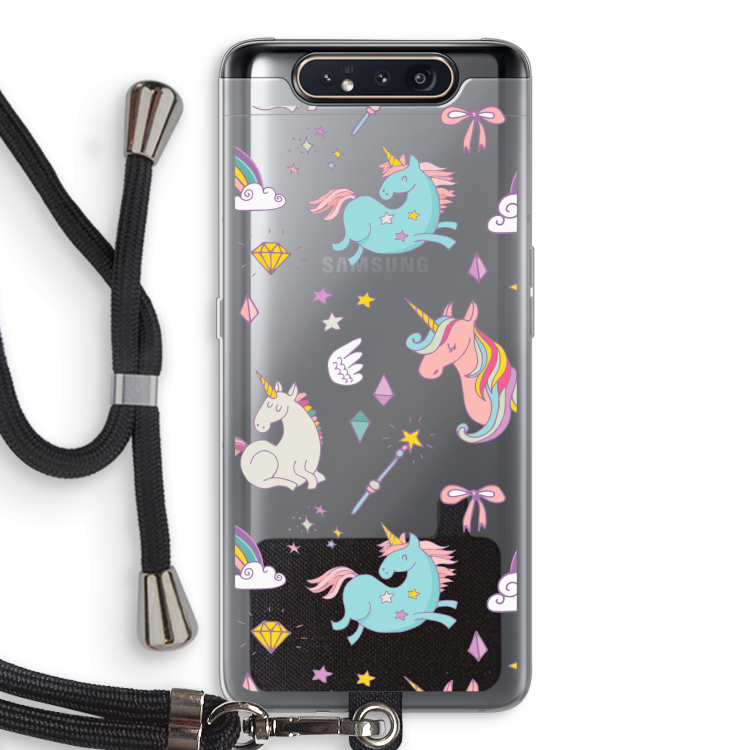 Fantasiewereld: Samsung Galaxy A80 Transparant Hoesje met koord