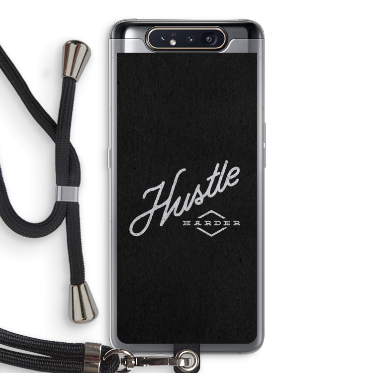 Hustle: Samsung Galaxy A80 Transparant Hoesje met koord