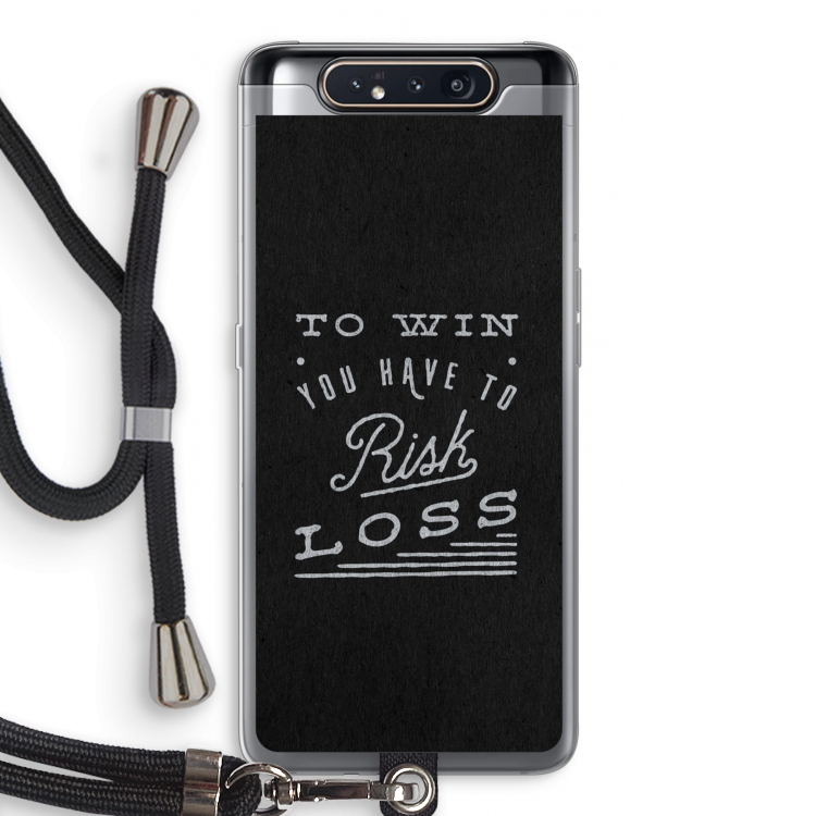 Risk loss: Samsung Galaxy A80 Transparant Hoesje met koord