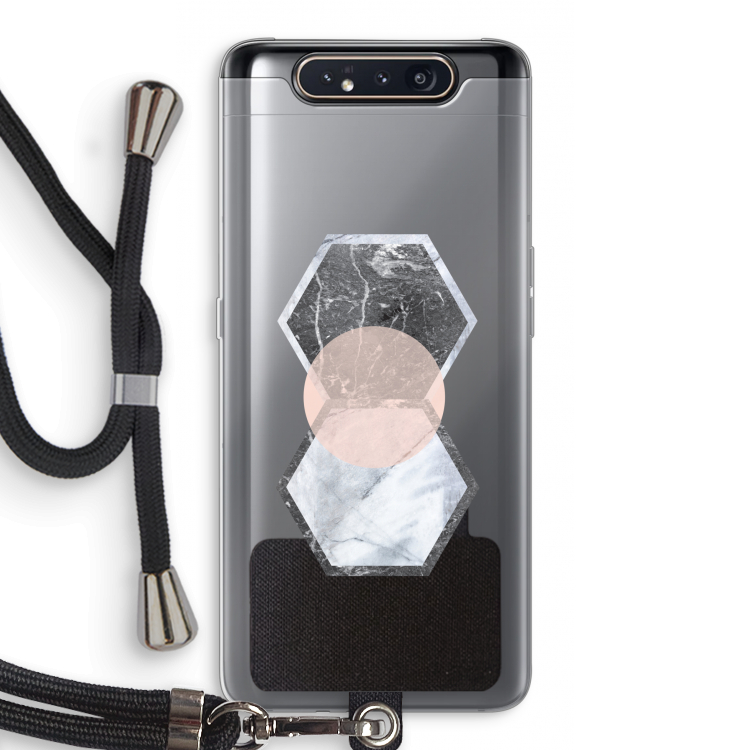 Creatieve toets: Samsung Galaxy A80 Transparant Hoesje met koord
