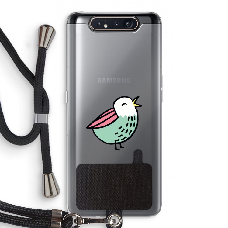 Birdy: Samsung Galaxy A80 Transparant Hoesje met koord