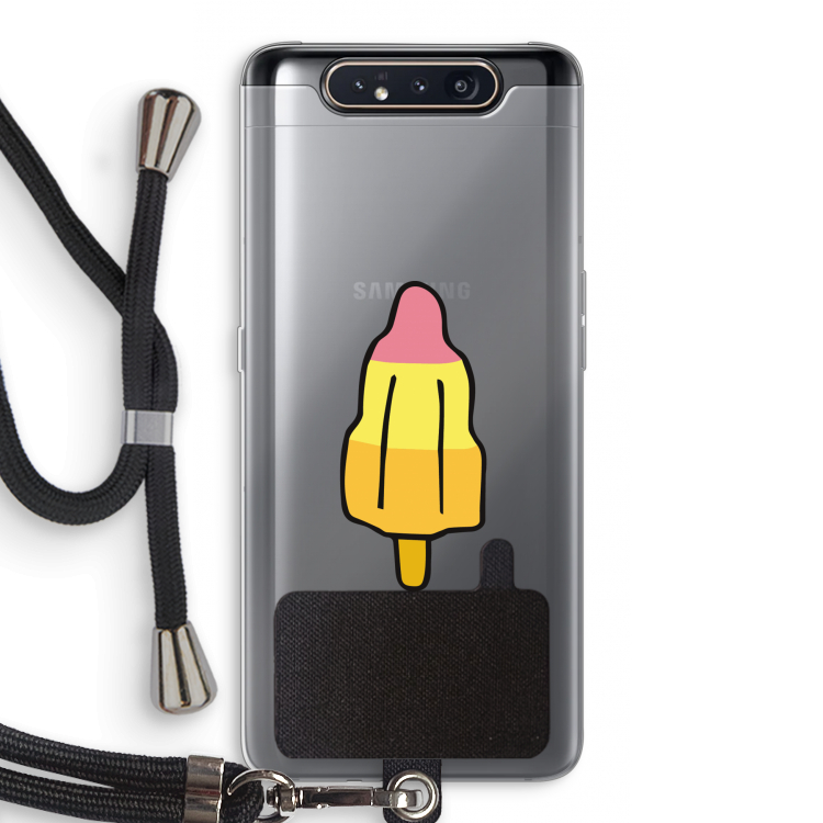 Raketijsje: Samsung Galaxy A80 Transparant Hoesje met koord
