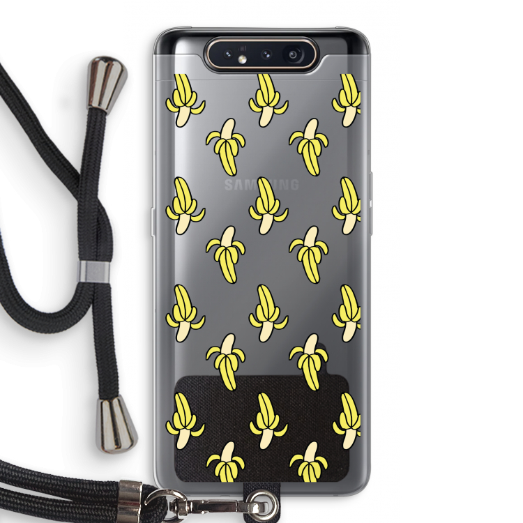 Bananas: Samsung Galaxy A80 Transparant Hoesje met koord