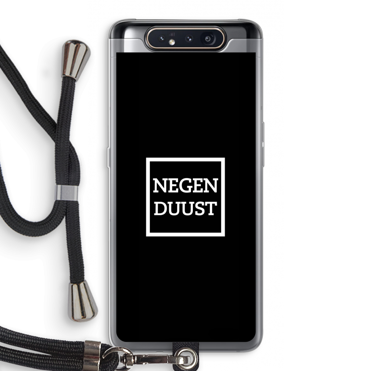Negenduust black: Samsung Galaxy A80 Transparant Hoesje met koord