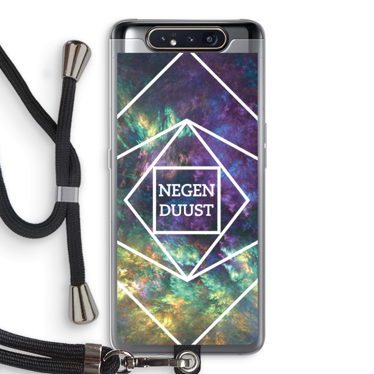 Negenduust ruimte: Samsung Galaxy A80 Transparant Hoesje met koord