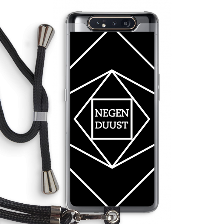Negenduust geometrisch: Samsung Galaxy A80 Transparant Hoesje met koord