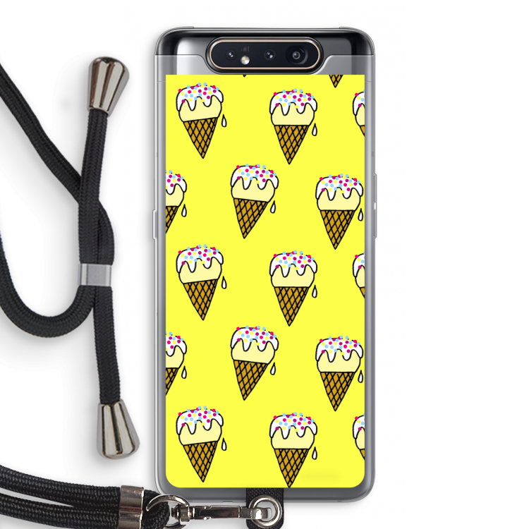 Isjes: Samsung Galaxy A80 Transparant Hoesje met koord