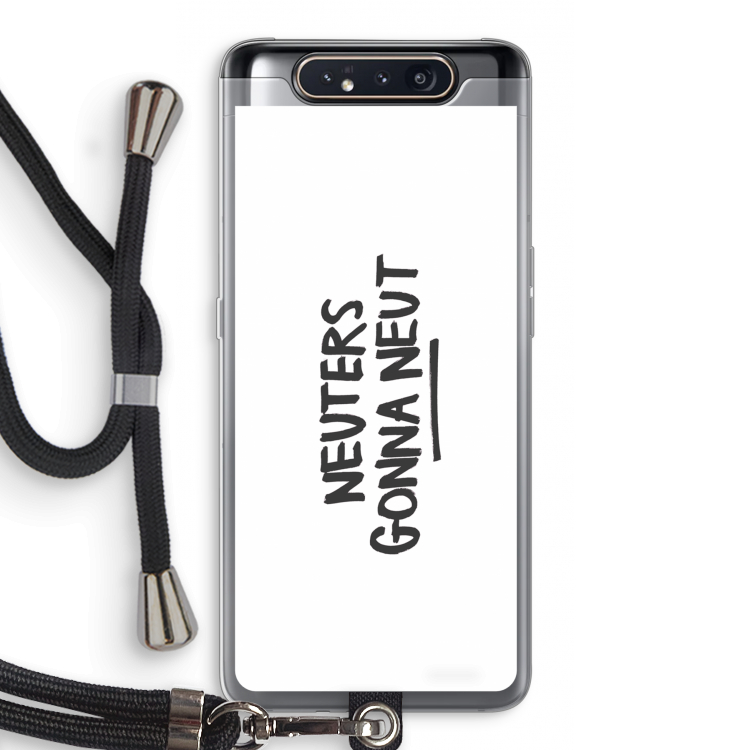 Neuters: Samsung Galaxy A80 Transparant Hoesje met koord