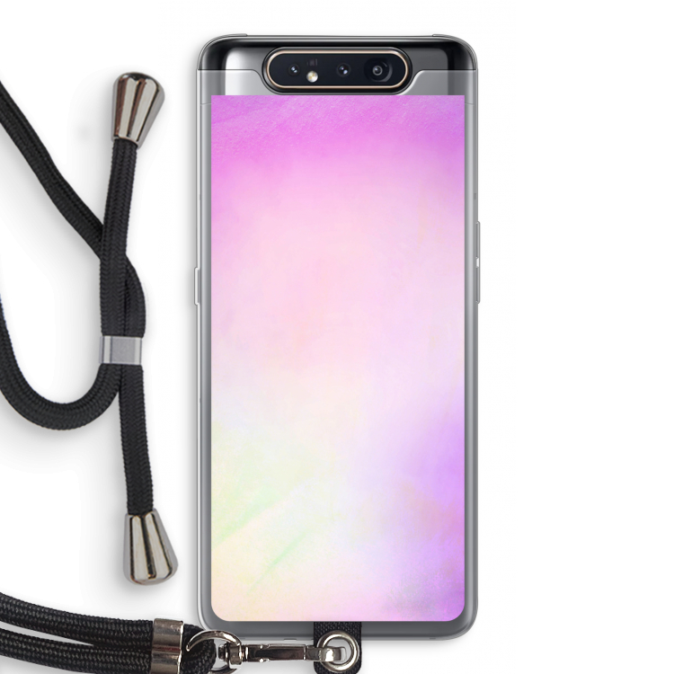 Flow mist pastel: Samsung Galaxy A80 Transparant Hoesje met koord