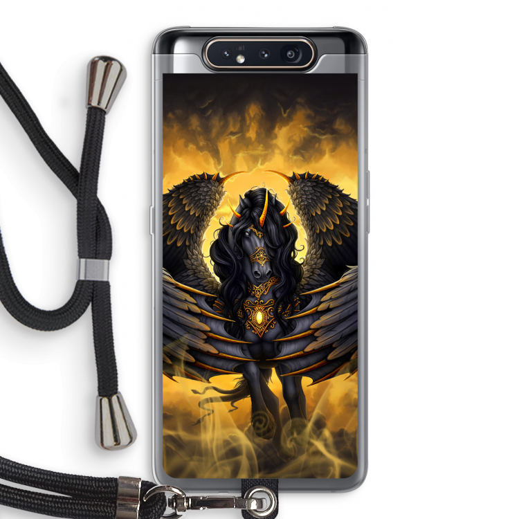 Pegasus: Samsung Galaxy A80 Transparant Hoesje met koord
