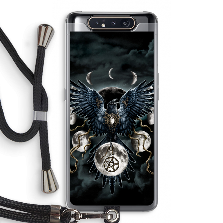 Sinister Wings: Samsung Galaxy A80 Transparant Hoesje met koord