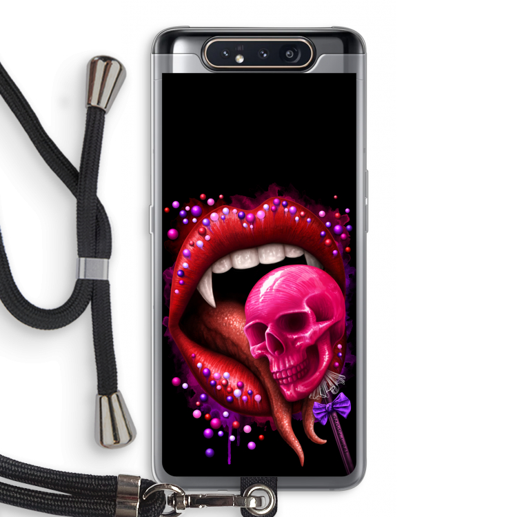 Dodelijk zoet: Samsung Galaxy A80 Transparant Hoesje met koord