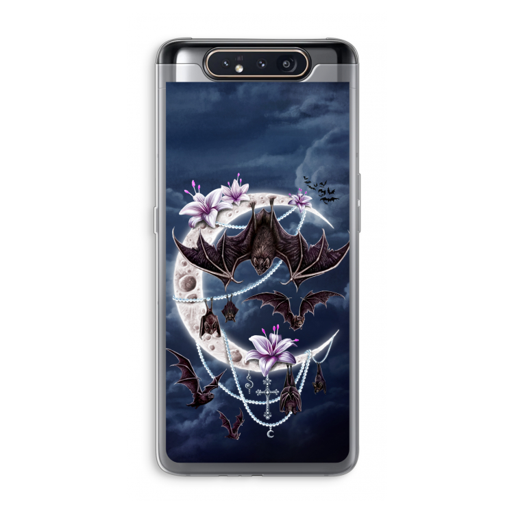 Vleermuizen Maan: Samsung Galaxy A80 Transparant Hoesje