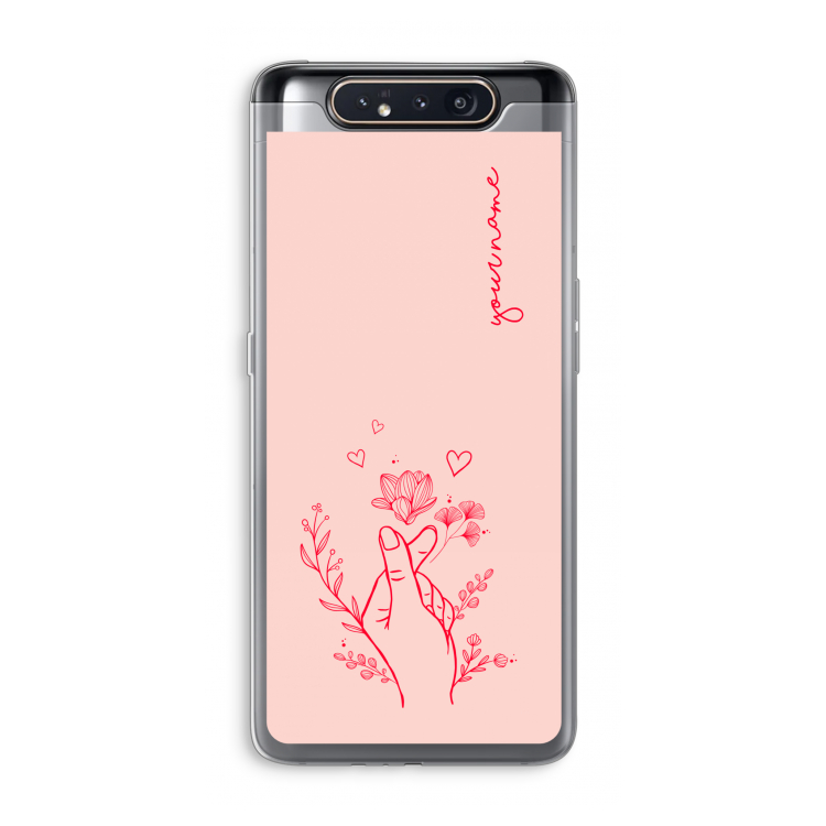 Giving Flowers: Samsung Galaxy A80 Transparant Hoesje