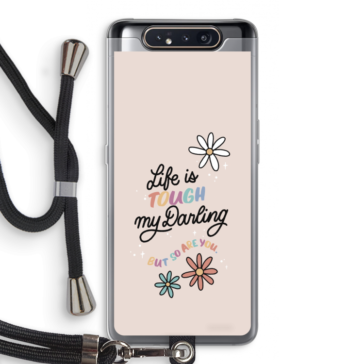 Tough Life: Samsung Galaxy A80 Transparant Hoesje met koord