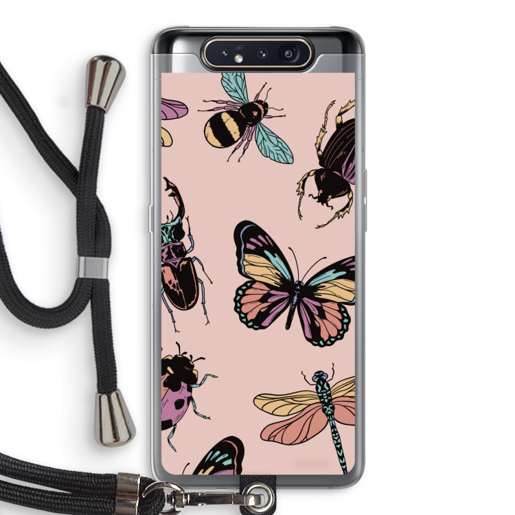 Tiny Bugs: Samsung Galaxy A80 Transparant Hoesje met koord