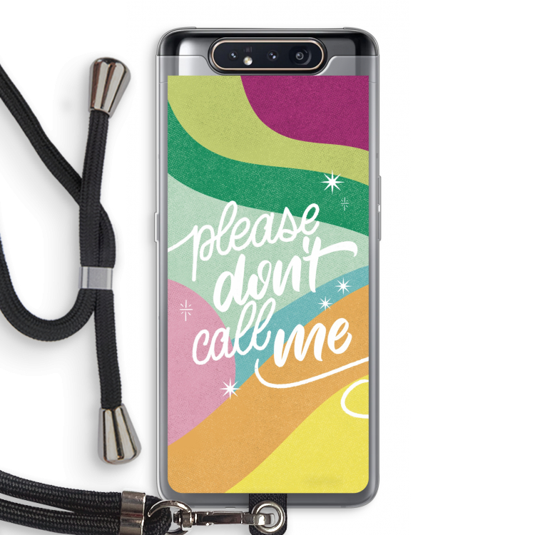 Don't call: Samsung Galaxy A80 Transparant Hoesje met koord