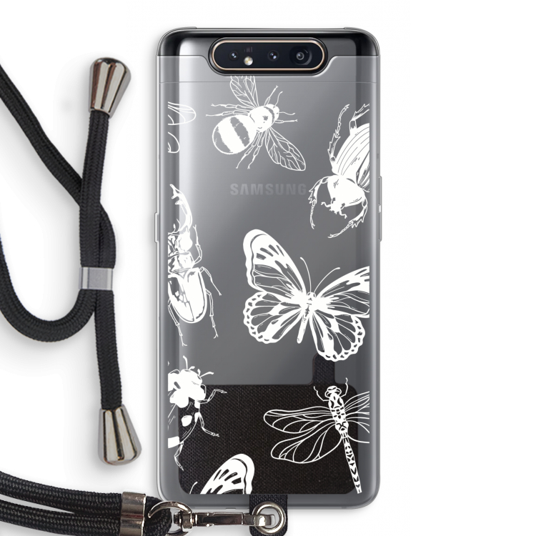 Tiny Bugs: Samsung Galaxy A80 Transparant Hoesje met koord
