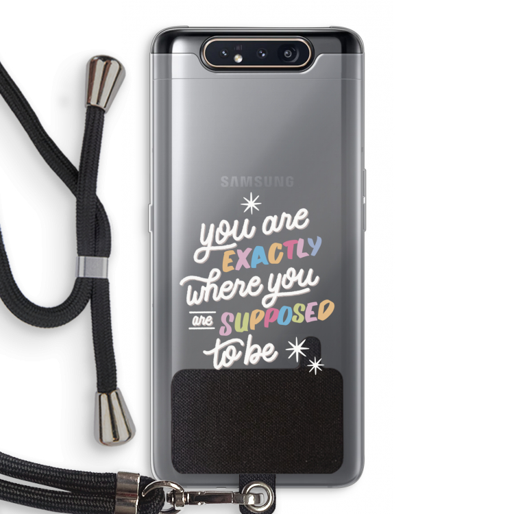 Right Place: Samsung Galaxy A80 Transparant Hoesje met koord