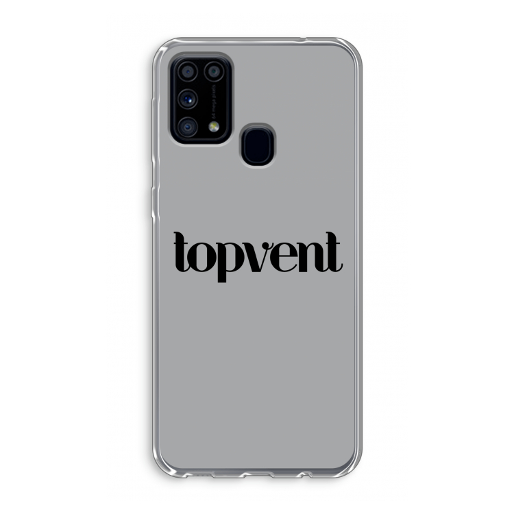 Topvent Grijs Zwart: Samsung Galaxy M31 Transparant Hoesje