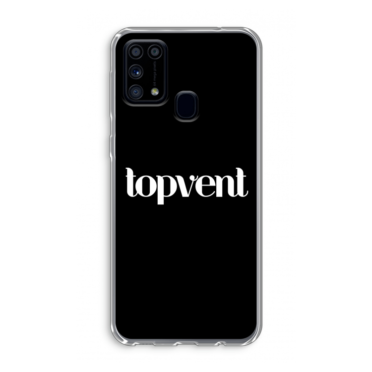 Topvent Zwart: Samsung Galaxy M31 Transparant Hoesje