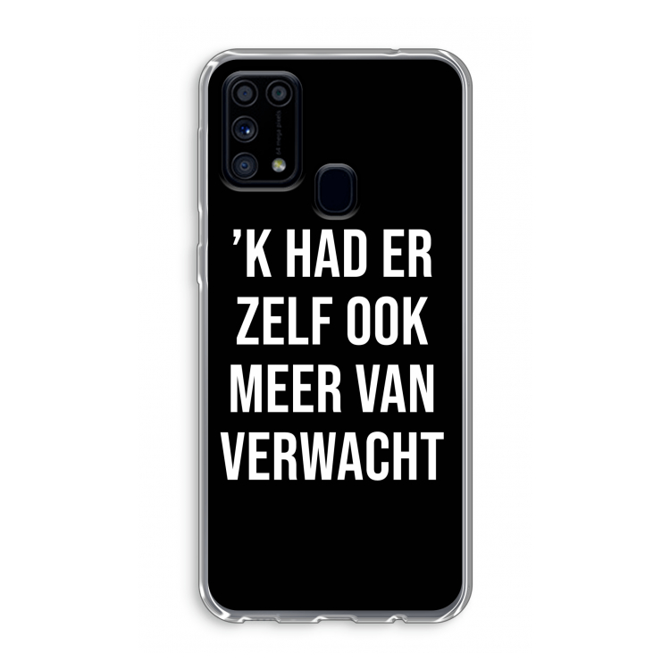Meer verwacht - Zwart: Samsung Galaxy M31 Transparant Hoesje