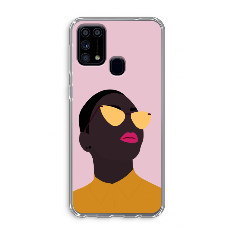 Yellow glasses: Samsung Galaxy M31 Transparant Hoesje