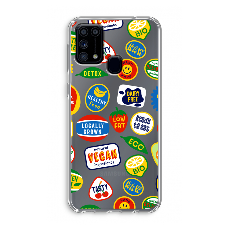 Fruitsticker: Samsung Galaxy M31 Transparant Hoesje