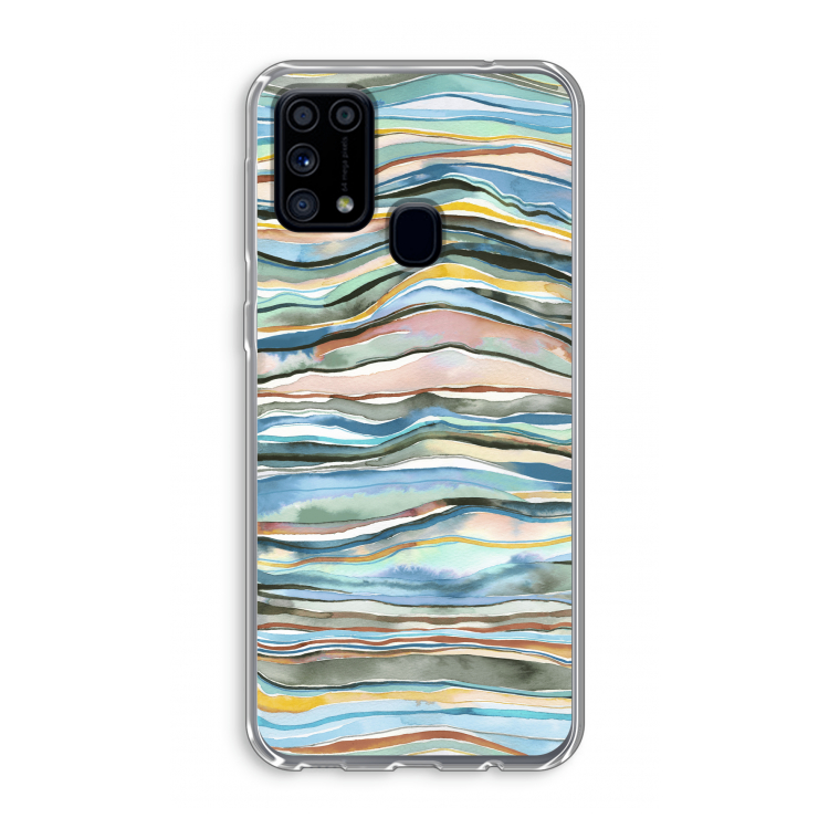 Watercolor Agate: Samsung Galaxy M31 Transparant Hoesje