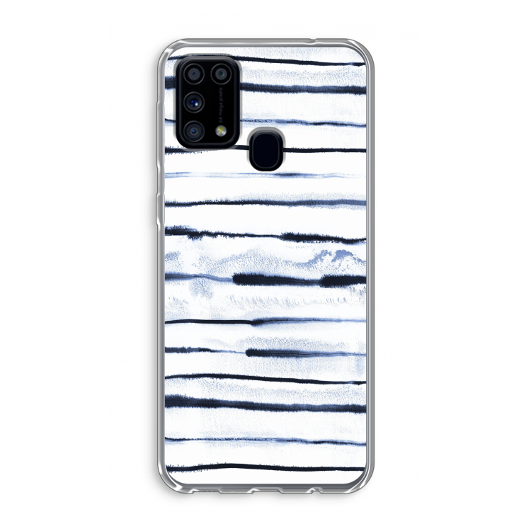 Ink Stripes: Samsung Galaxy M31 Transparant Hoesje