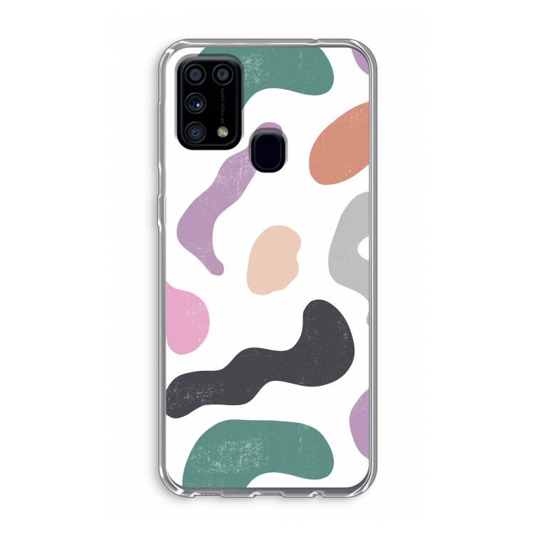 Memphis Shapes: Samsung Galaxy M31 Transparant Hoesje