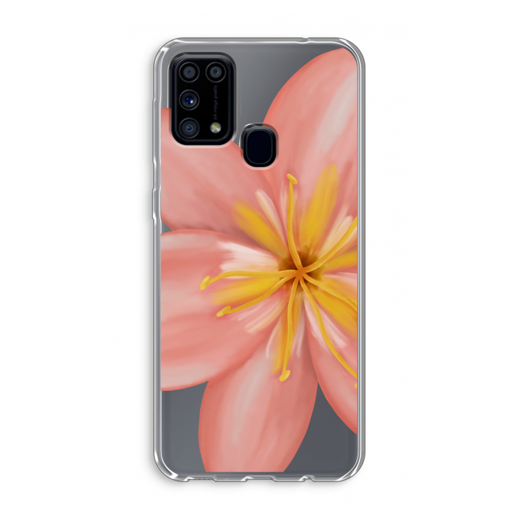 Pink Ellila Flower: Samsung Galaxy M31 Transparant Hoesje