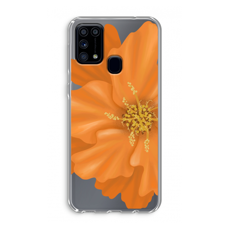 Orange Ellila flower: Samsung Galaxy M31 Transparant Hoesje