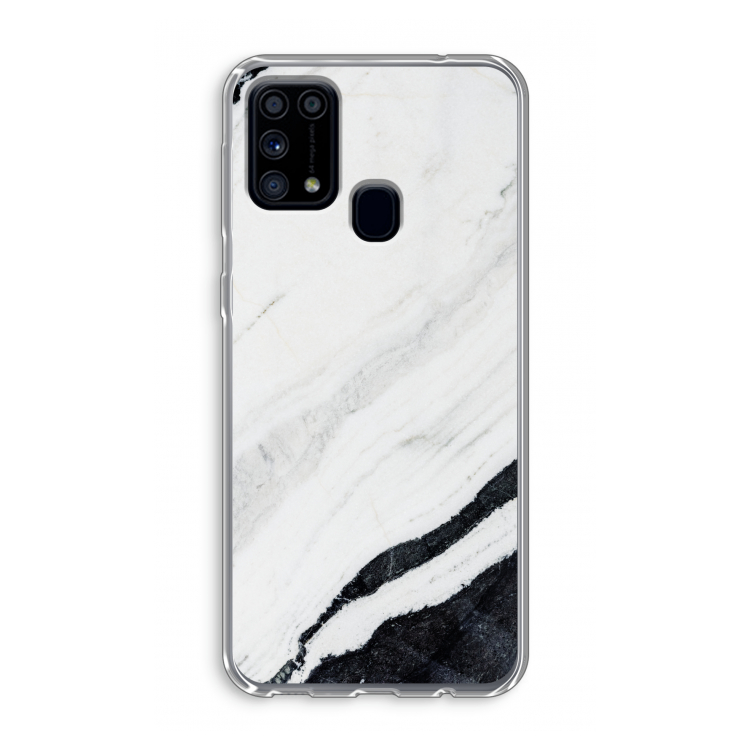 Elegante marmer: Samsung Galaxy M31 Transparant Hoesje