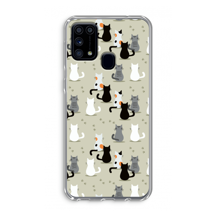 Katten: Samsung Galaxy M31 Transparant Hoesje
