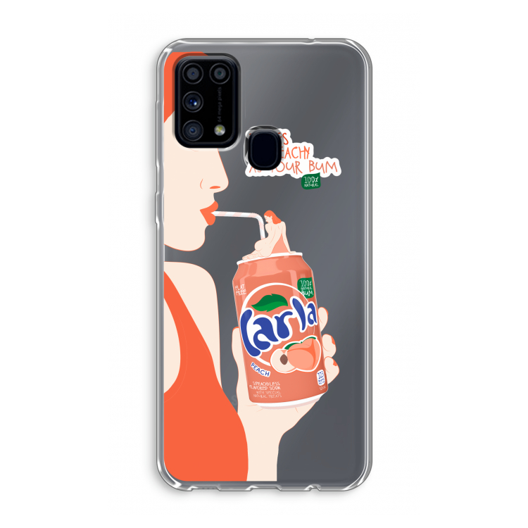 Peach please!: Samsung Galaxy M31 Transparant Hoesje