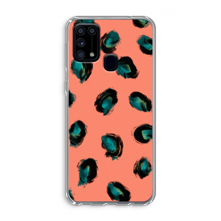 Pink Cheetah: Samsung Galaxy M31 Transparant Hoesje