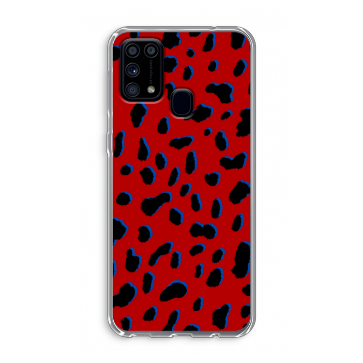 Red Leopard: Samsung Galaxy M31 Transparant Hoesje