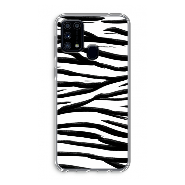 Zebra pattern: Samsung Galaxy M31 Transparant Hoesje