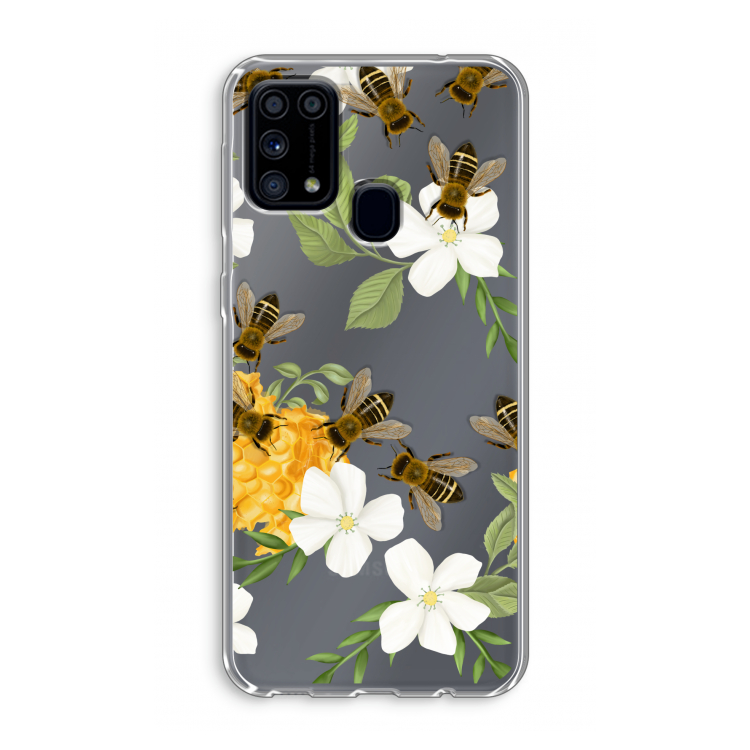 No flowers without bees: Samsung Galaxy M31 Transparant Hoesje