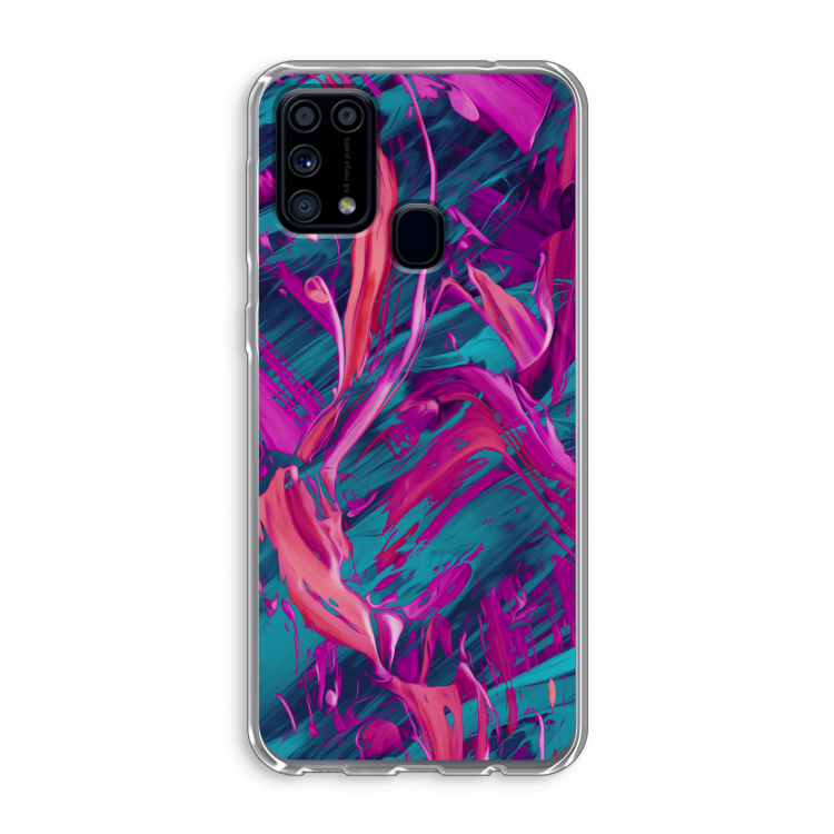 Pink Clouds: Samsung Galaxy M31 Transparant Hoesje